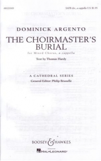 Choirmasters Burial Argento Satb A Cappella Sheet Music Songbook