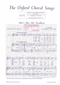 Shes Like The Swallow Unison Vaughan Williams Sheet Music Songbook