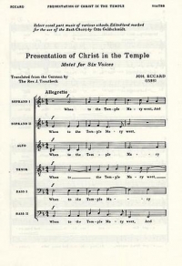 Presentation Of Christ In The Temple Eccard Ssatbb Sheet Music Songbook