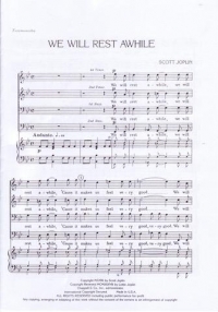 We Will Rest A While Ttbb Joplin Sheet Music Songbook