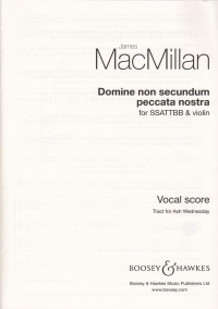 Domine Non Secundum Peccata Macmillan Ssattbb/vln Sheet Music Songbook