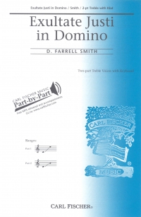 Exultate Justi In Domino  2part Treble Sheet Music Songbook