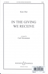 In The Giving We Receive Sab & Piano Kim Oler Sheet Music Songbook