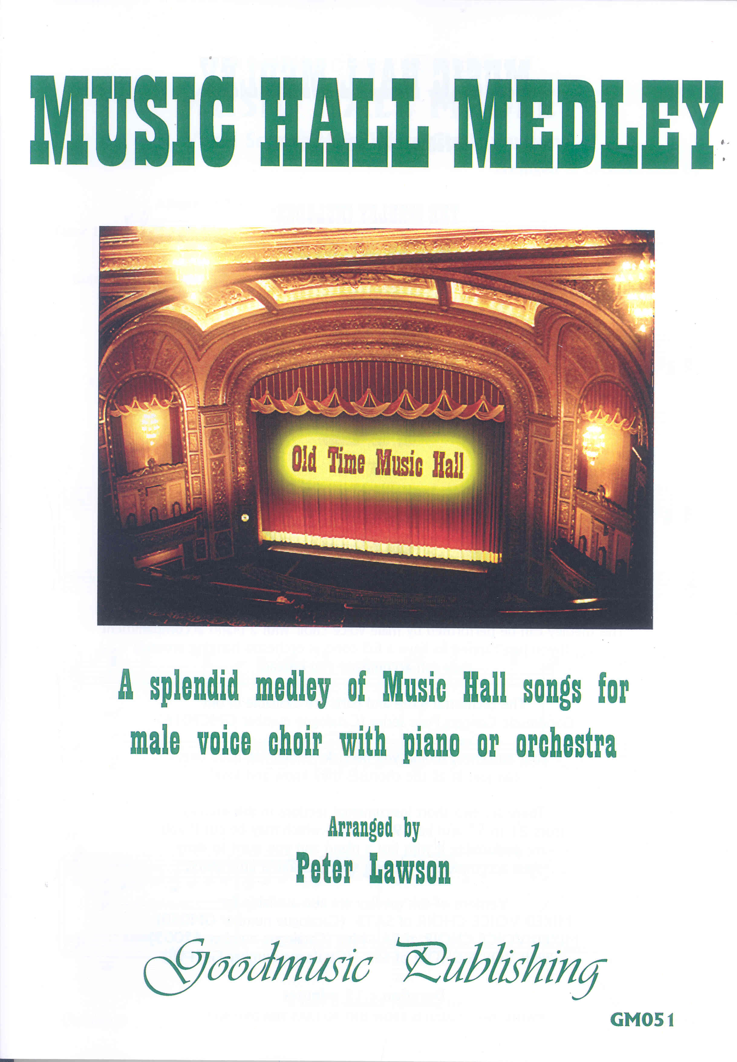 Music Hall Medley Lawson Ttbb & Piano Sheet Music Songbook