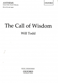 Call Of Wisdom Todd Sa & Organ Sheet Music Songbook