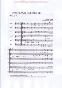 Domine Quis Habitabit Iii 6 Part Tomkins Arr White Sheet Music Songbook