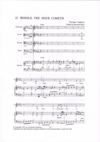 Behold The Hour Cometh Tomkins Satb Sheet Music Songbook