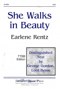 She Walks In Beauty Rentz Ttbb Sheet Music Songbook