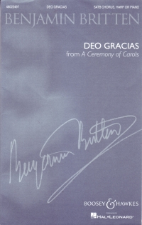 Deo Gracias Ceremony Of Carols Britten Satb Sheet Music Songbook