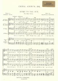 Hymn To The Sun Bantock Ttbb A Cappella Sheet Music Songbook