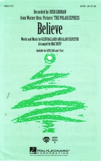 Believe The Polar Express Groban Satb Sheet Music Songbook