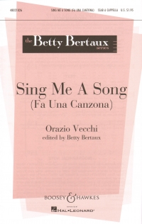 Sing Me A Song Vecchi Bertaux Ssab A Cappella Sheet Music Songbook