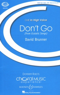 Dont Go Brunner Ssaa Sheet Music Songbook