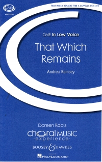 That Which Remains Ramsey Ttbb A Cappella Sheet Music Songbook