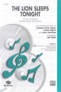 Lion Sleeps Tonight Weiss 2pt Sheet Music Songbook