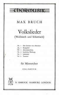 Kriegslied Bruch Ttbb Sheet Music Songbook