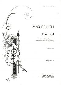 Tanzlied Bruch Ttbb Sheet Music Songbook