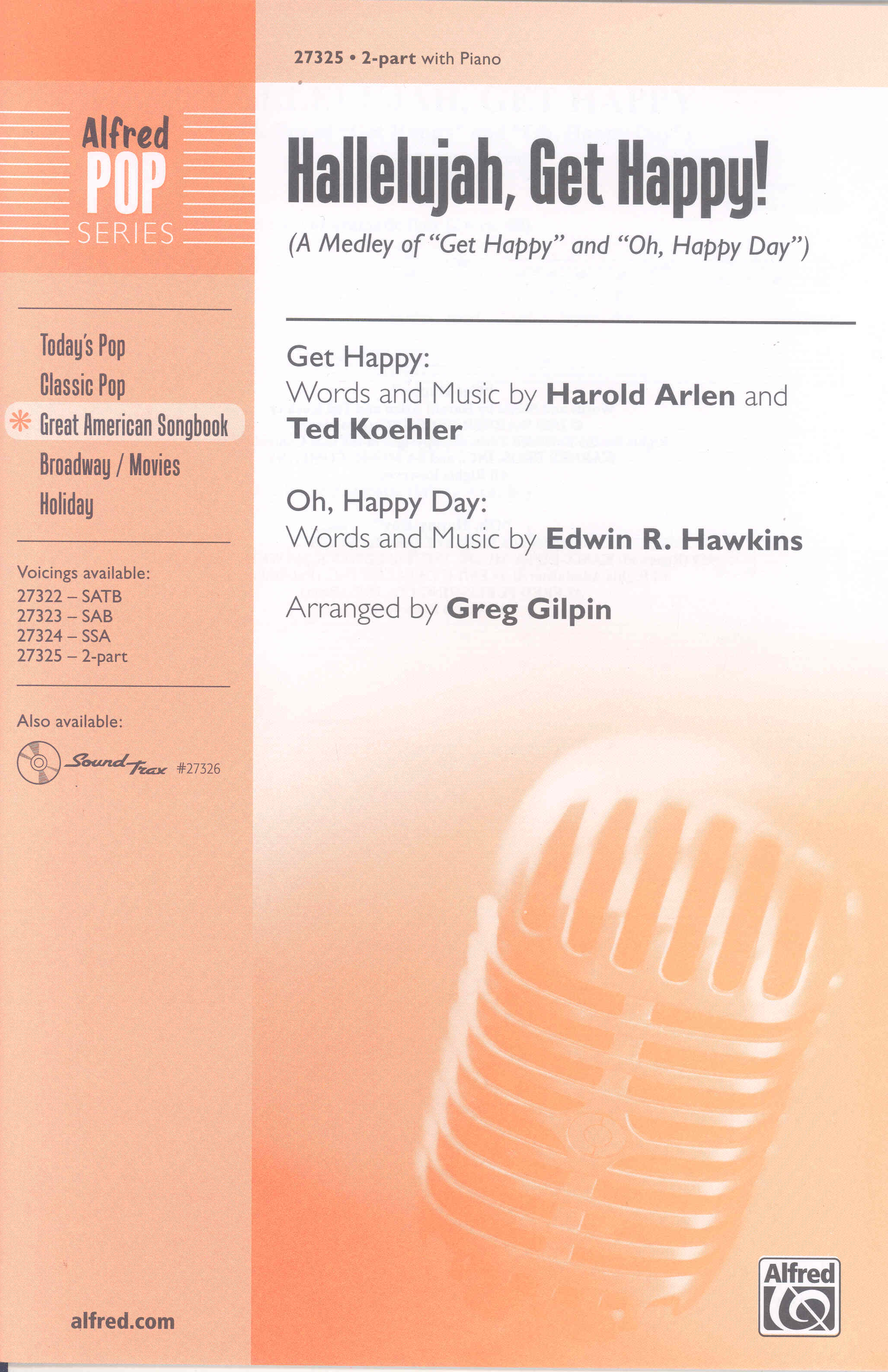 Hallelujah Get Happy   Gilpin  2 Part Sheet Music Songbook