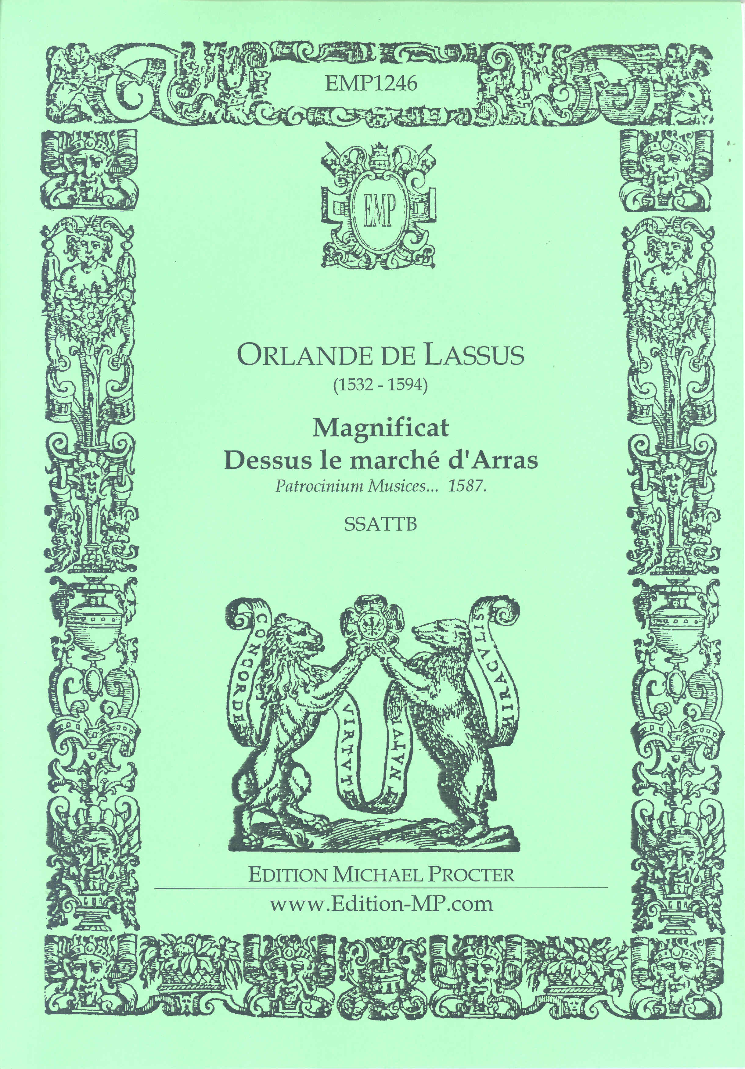 Magnificat Dessus Le Marche Darras Ssattb Sheet Music Songbook