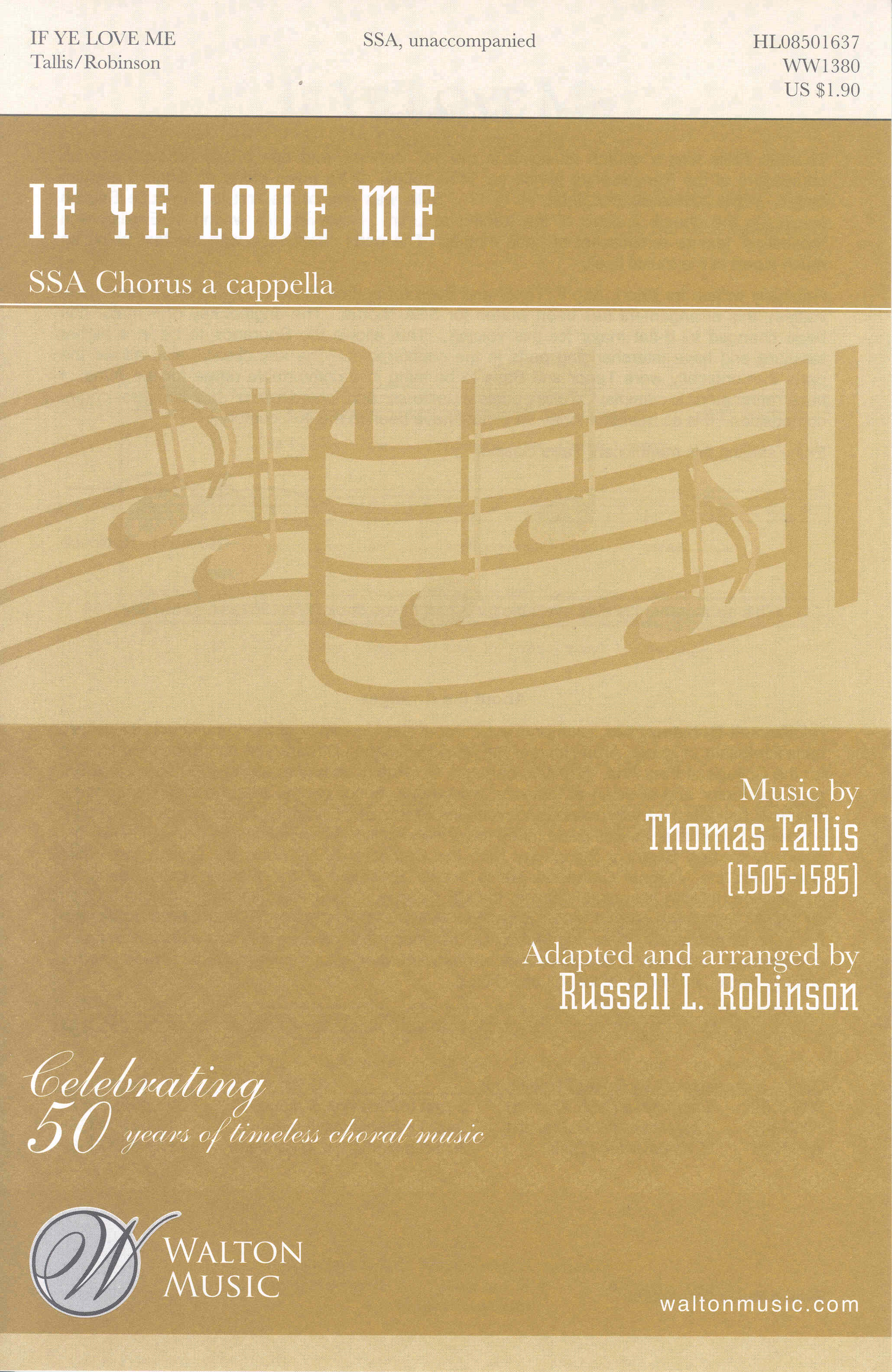 If Ye Love Me Tallis Ssa Sheet Music Songbook