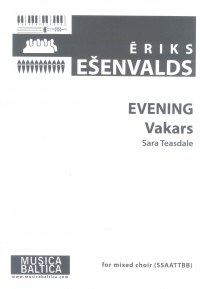 Evening (vakars) Eriks Esenvalds Choral Score Sheet Music Songbook