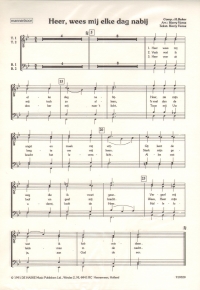 Heer Wees Mij Elke Dag Nabij Baker Varos Ttbb Sheet Music Songbook