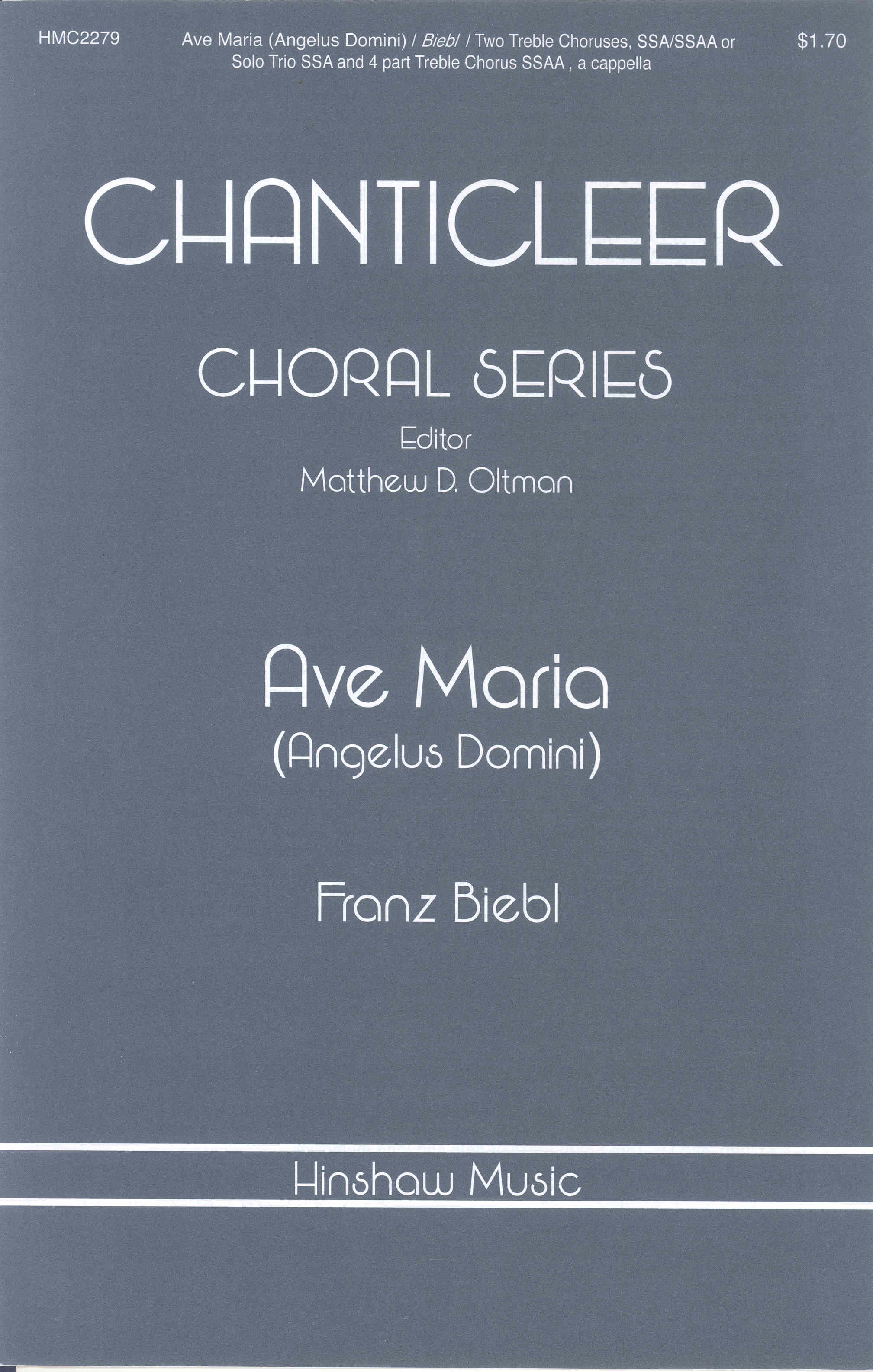 Ave Maria Biebl Ssa / Ssaa Sheet Music Songbook