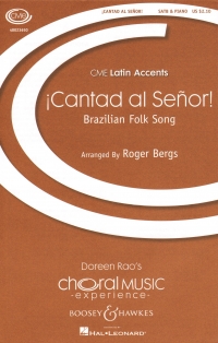 Cantad Al Senor Arr. Bergs Satb & Piano Sheet Music Songbook