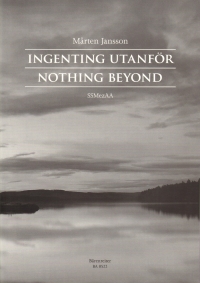 Ingenting Utanfor Nothing Beyond Jansson Ssmezaa Sheet Music Songbook