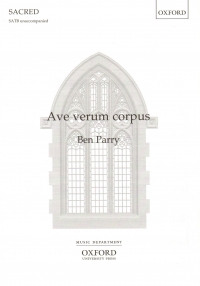 Ave Verum Corpus Parry Satb Unaccompanied Sheet Music Songbook