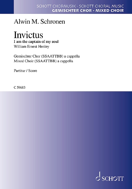 Invictus Schronen Ssaattbb Sheet Music Songbook