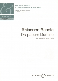 Da Pacem Domine Randle Saattb A Cappella Sheet Music Songbook