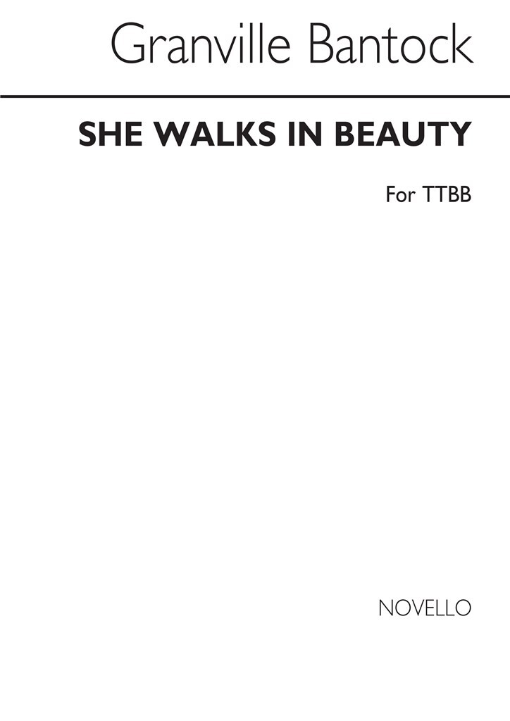 She Walks In Beauty Bantock Ttbb Sheet Music Songbook