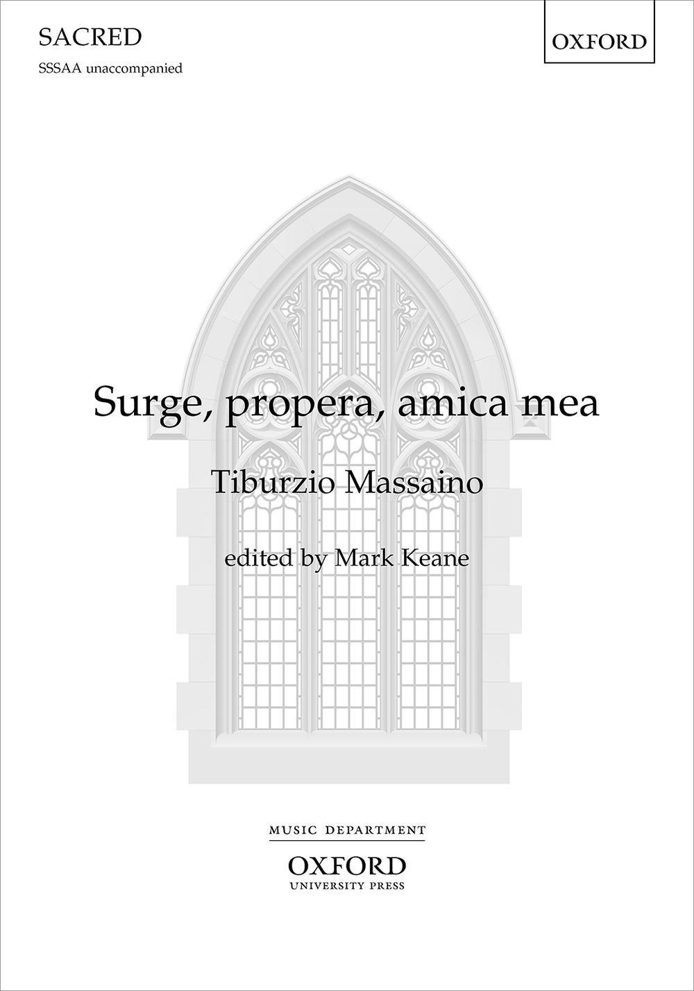 Surge Propera Amica Mea Massaino Sssaa Sheet Music Songbook