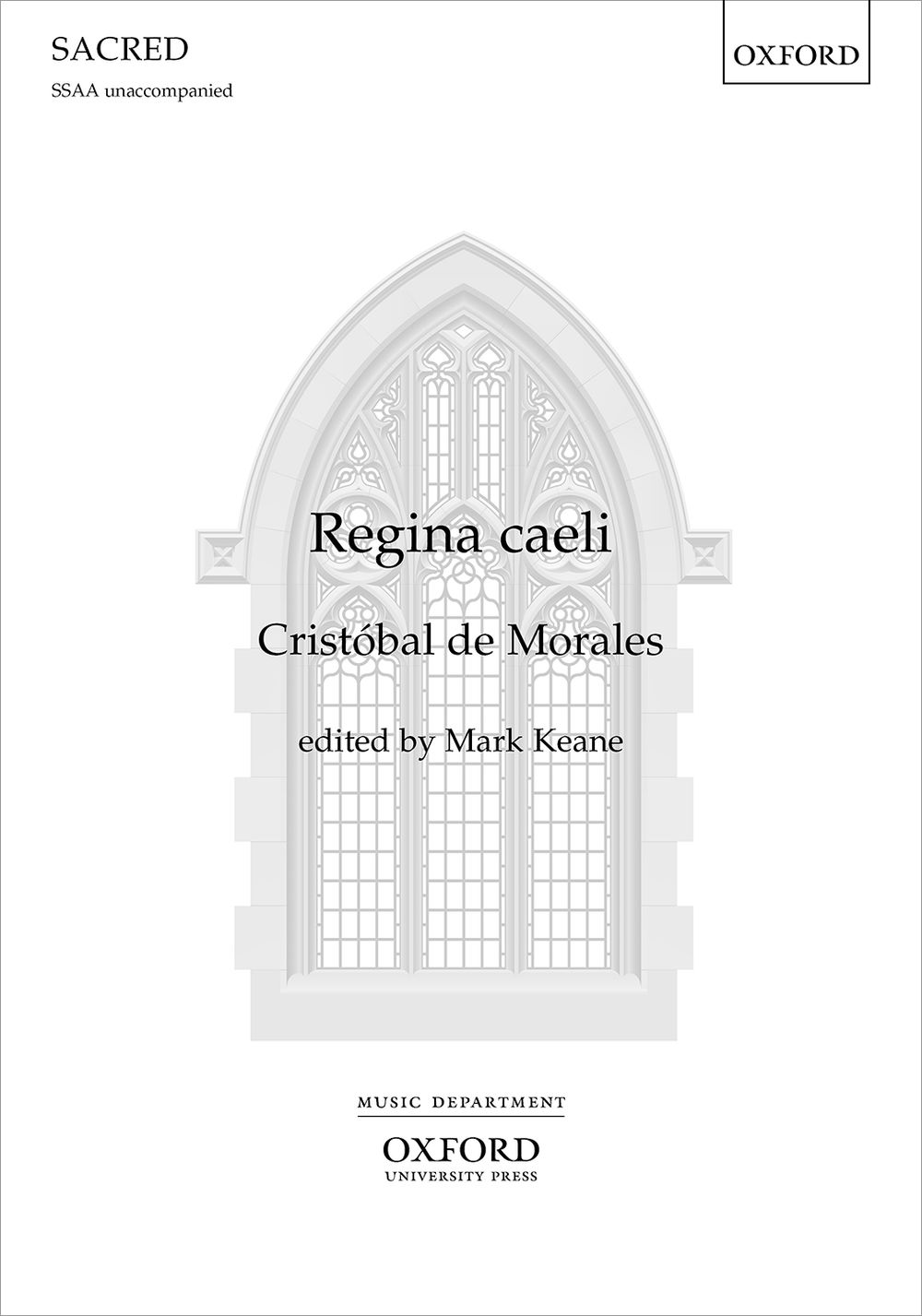 Regina Caeli De Morales Ssaa Unaccompanied Sheet Music Songbook