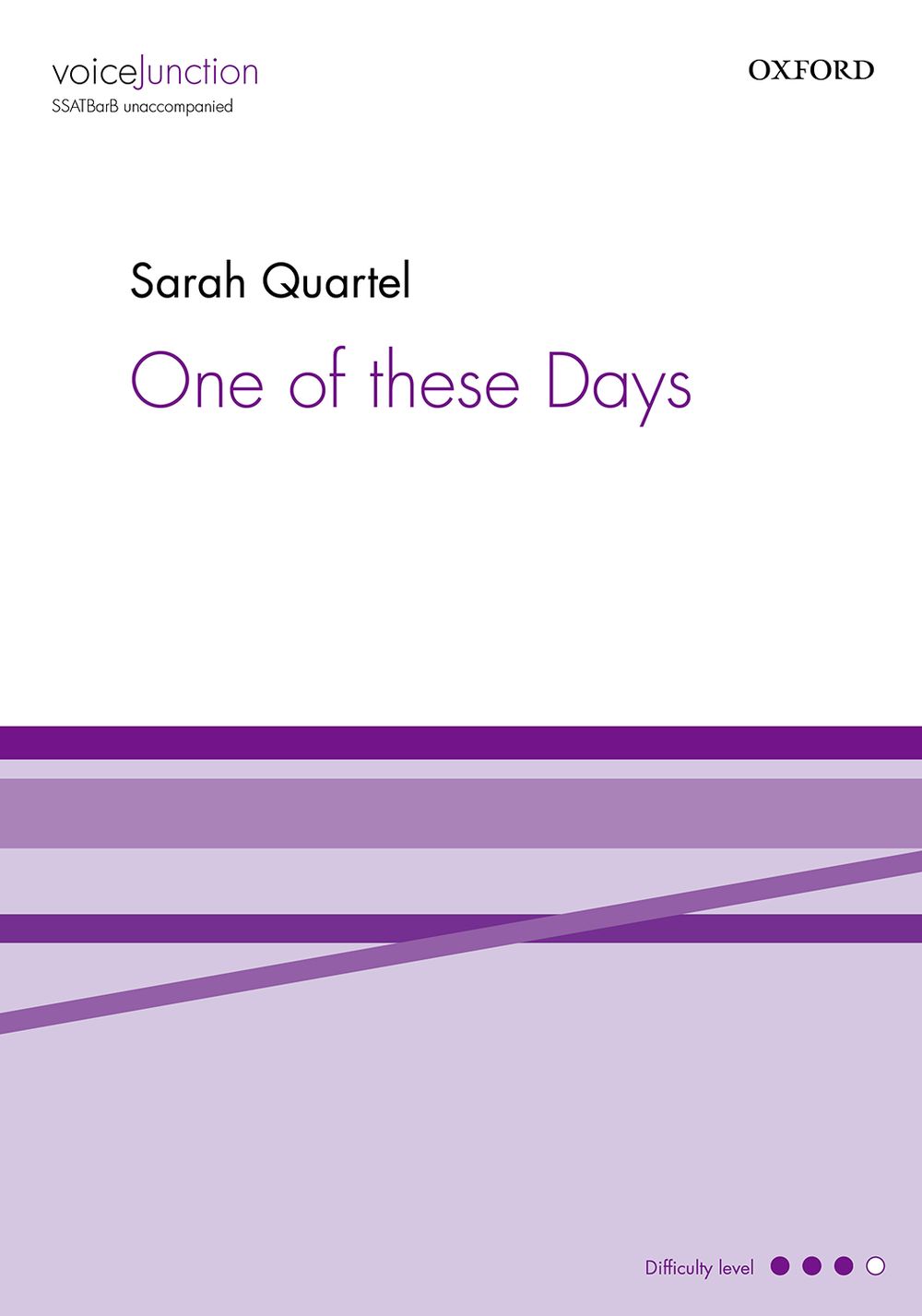 One Of These Days Quartel Ssatbarb Unaccomp Sheet Music Songbook