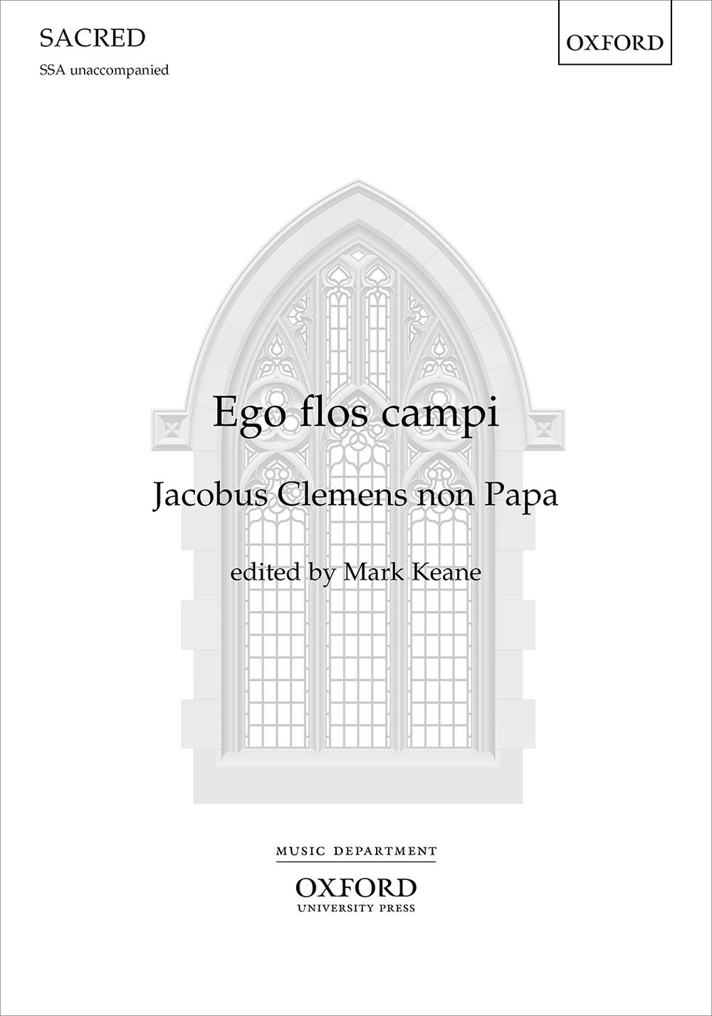 Ego Flos Campi Clemens Non Papa Ssa Sheet Music Songbook