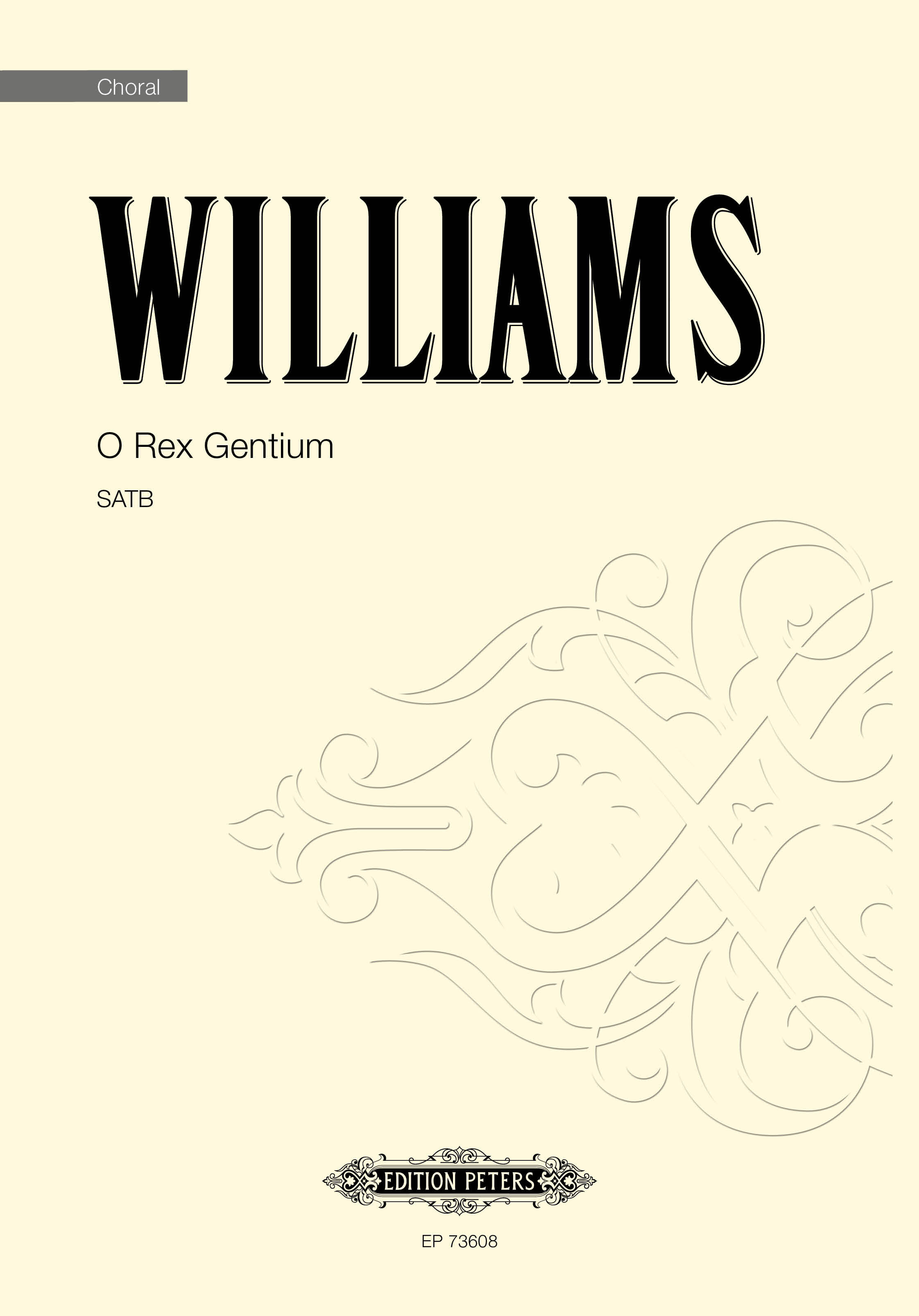 O Rex Gentium Williams Ssaattbb Sheet Music Songbook