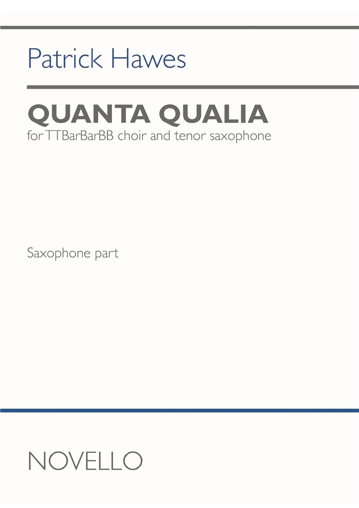 Quanta Qualia Hawes Tenor Sax Part Sheet Music Songbook