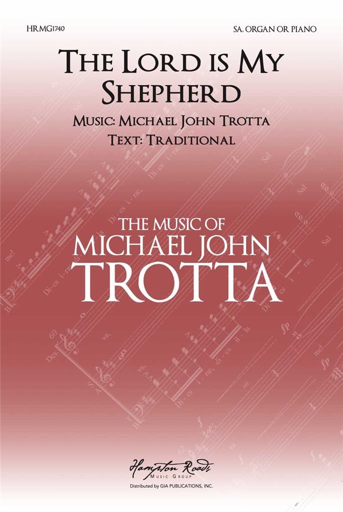 Lord Is My Shepherd Trotta Sa & Piano Sheet Music Songbook