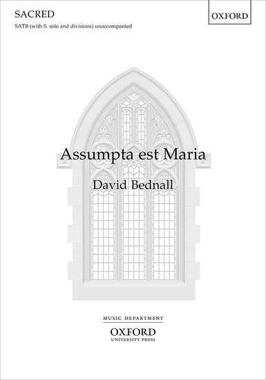 Assumpta Est Maria Bednall Satb Sheet Music Songbook