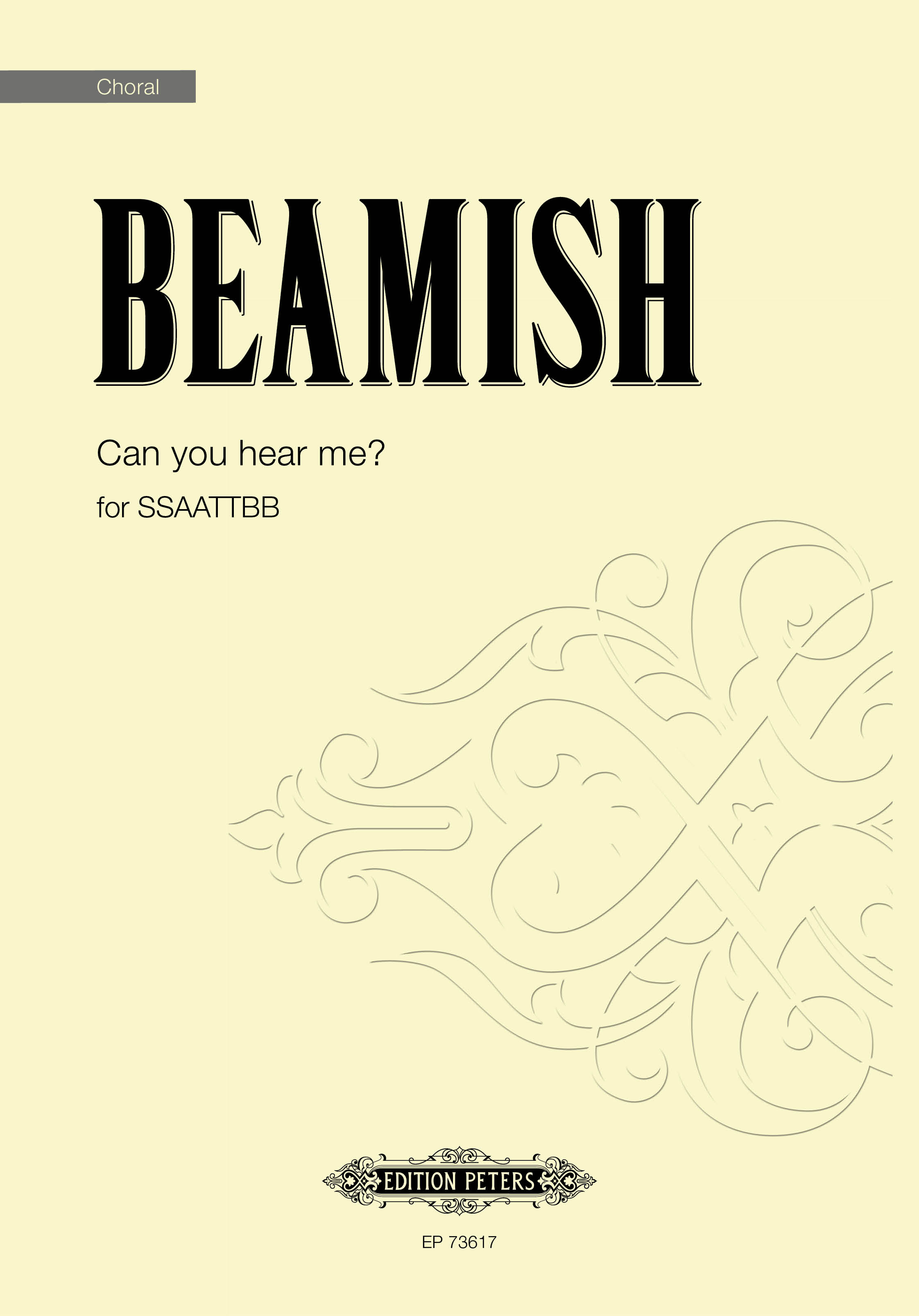 Can You Hear Me? Beamish Ssaattbb Sheet Music Songbook