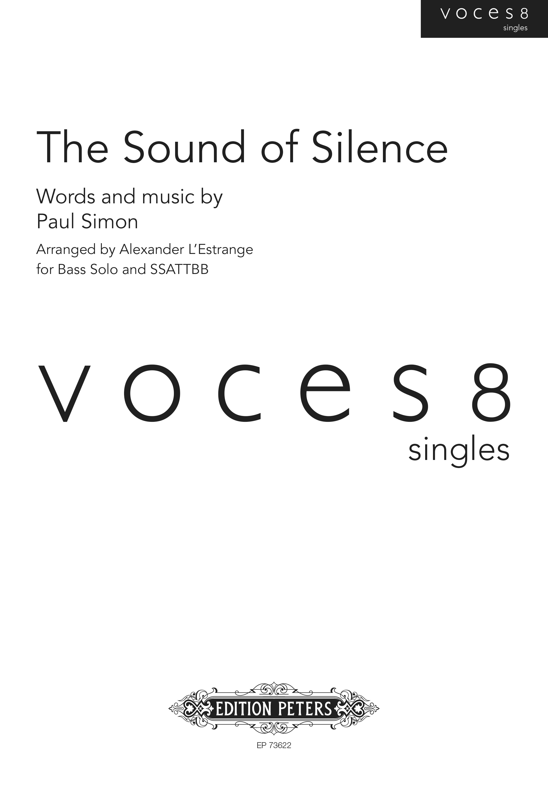 Sound Of Silence Simon Arr Lestrange Ssaattbb Sheet Music Songbook