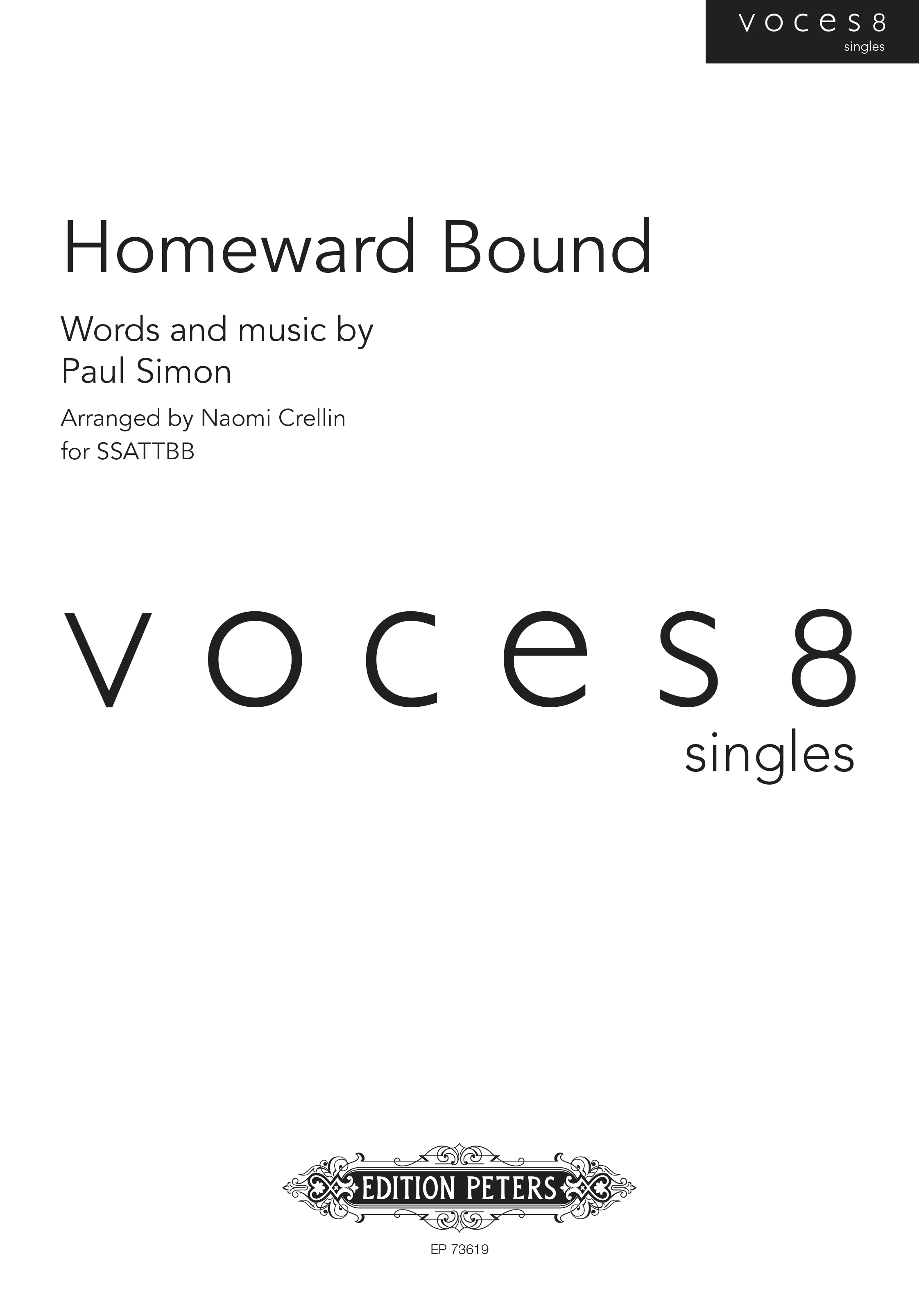 Homeward Bound Simon Arr Crellin Ssaattbb Sheet Music Songbook