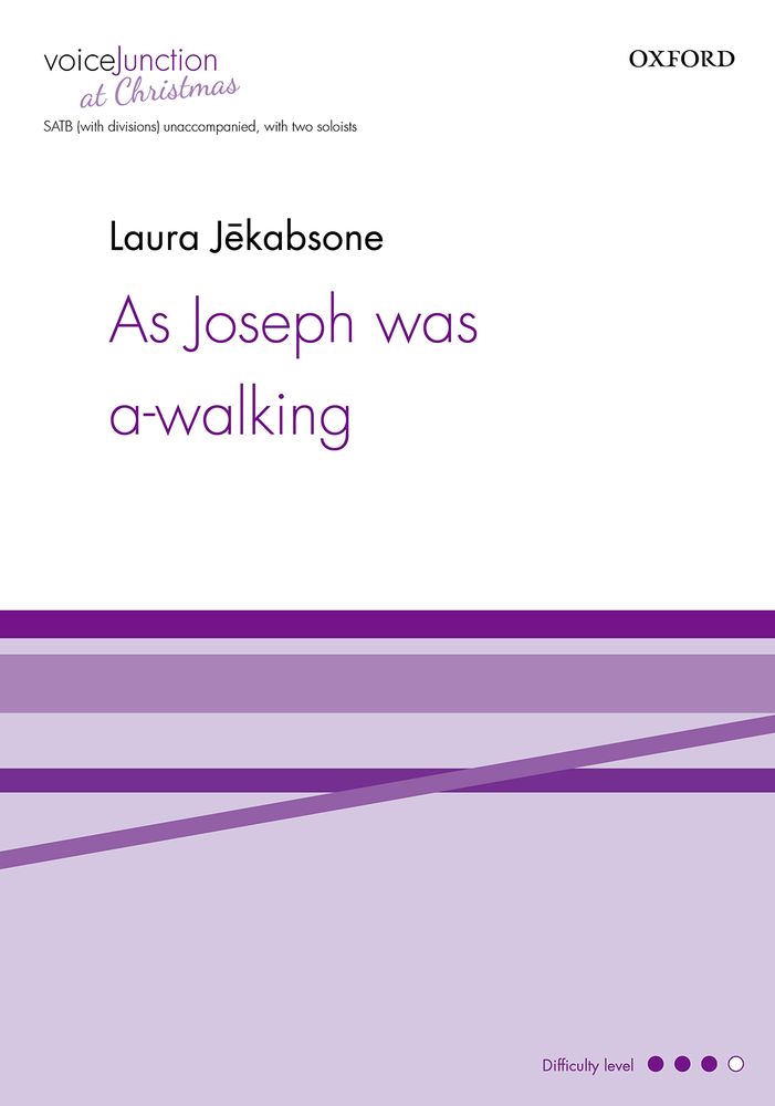 As Joseph Was A-walking Jekabsone Satb Sheet Music Songbook