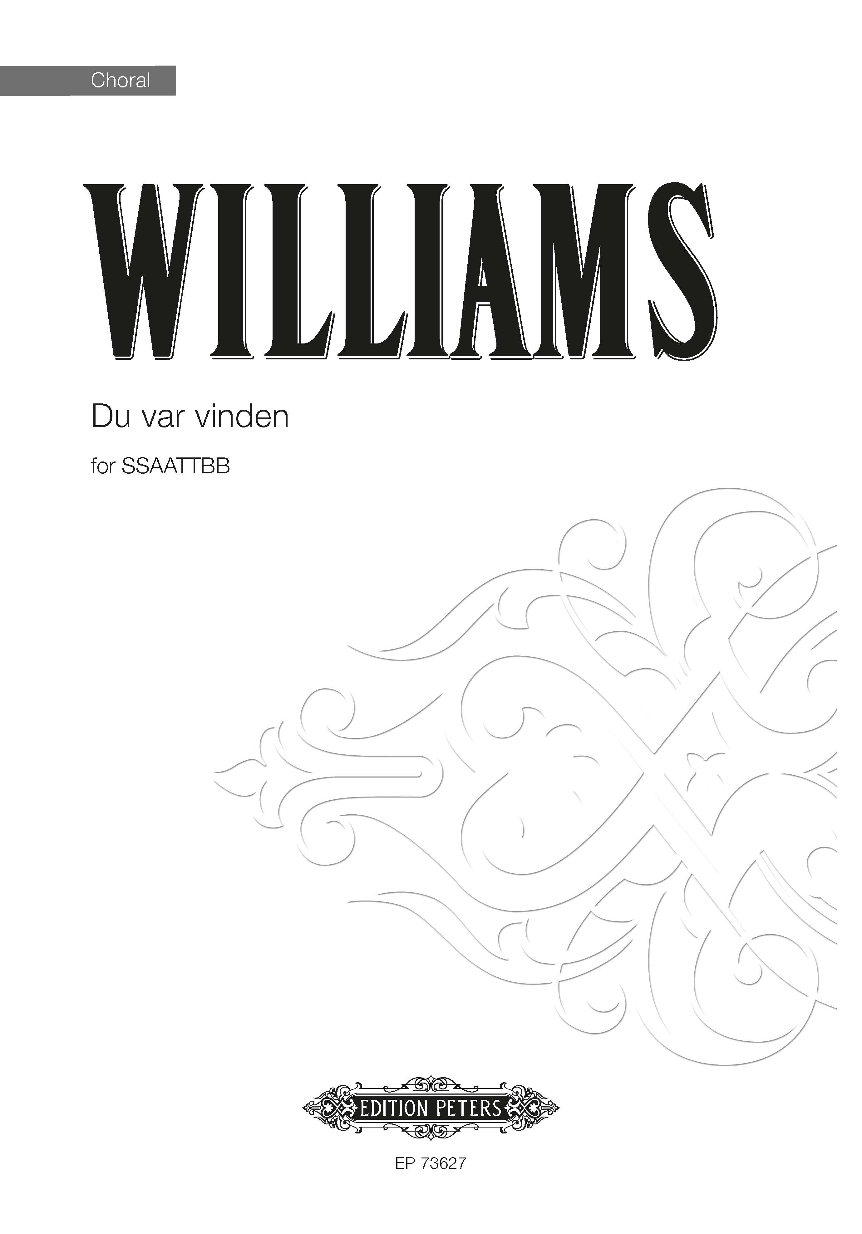 Du Var Vinden Williams Ssaattbb Sheet Music Songbook