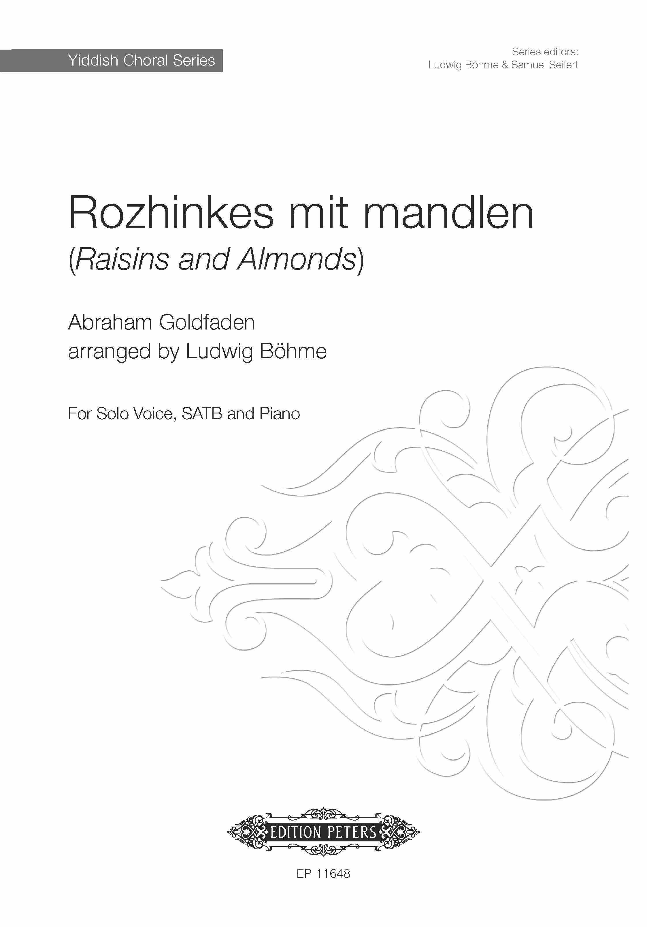 Rozhinkes Mit Mandlen Goldfaden Solo, Satb & Piano Sheet Music Songbook