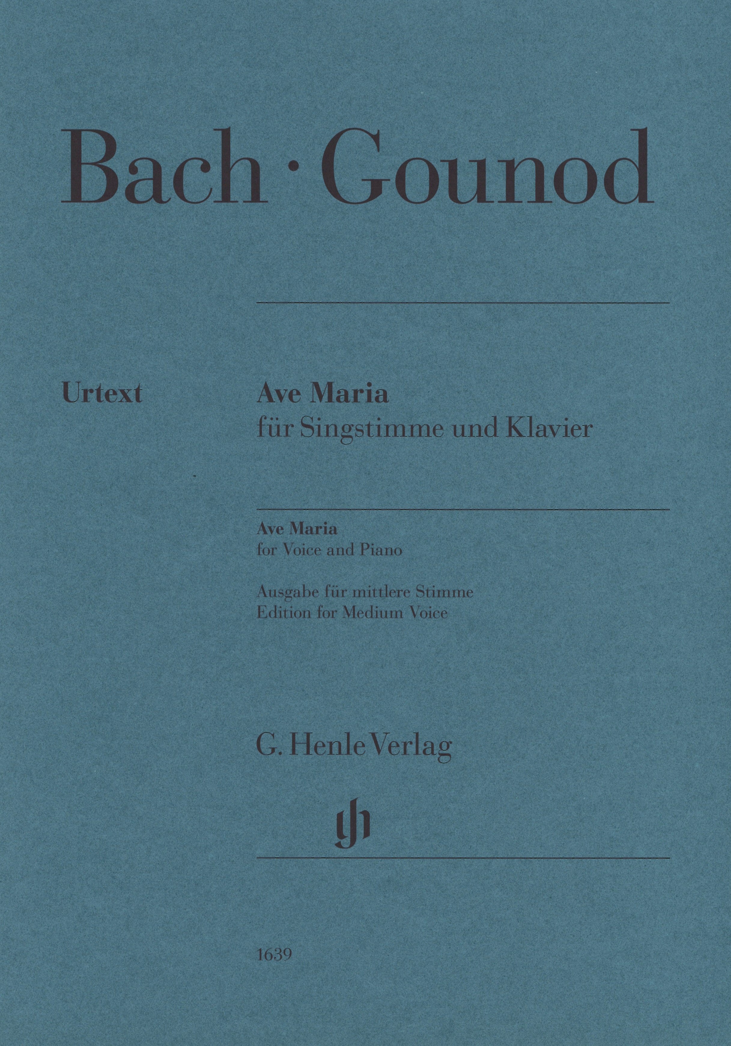 Bach Gounod Ave Maria Medium Voice & Piano Sheet Music Songbook