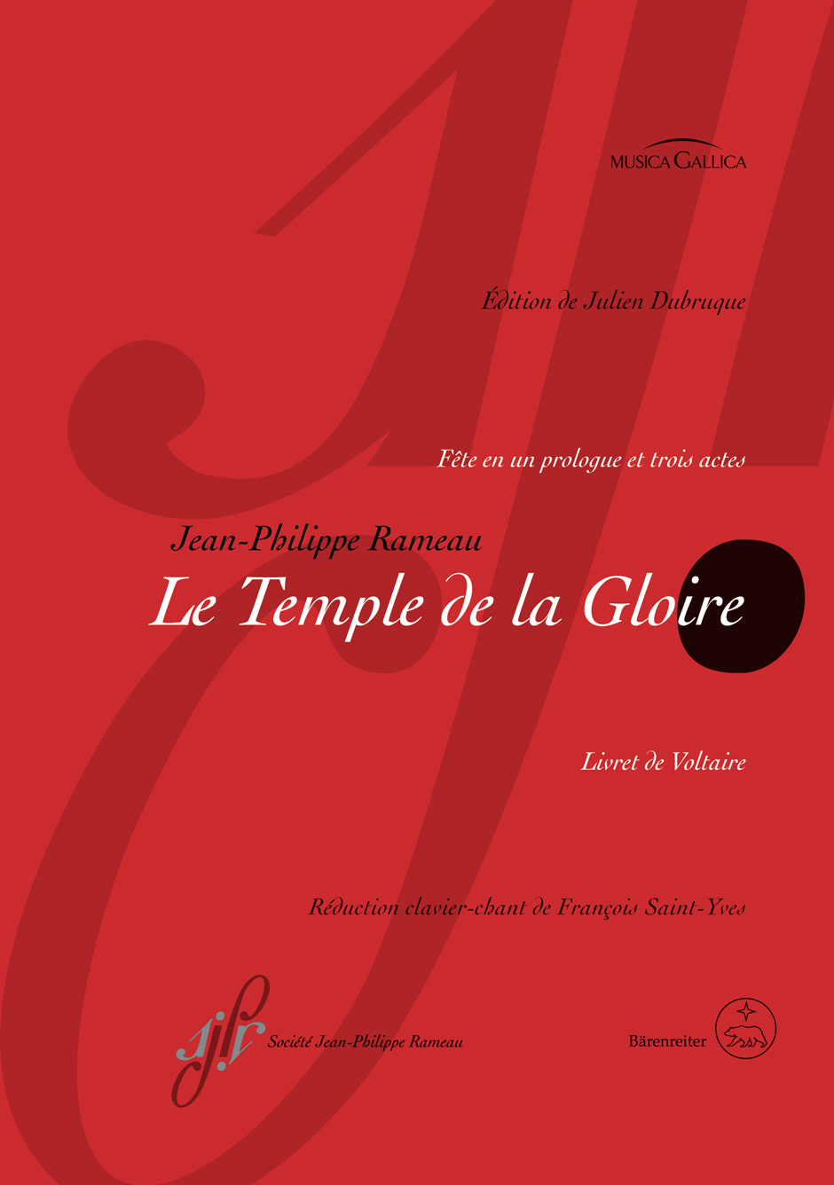 Rameau Le Temple De La Gloire Rct 59 Vocal Score Sheet Music Songbook