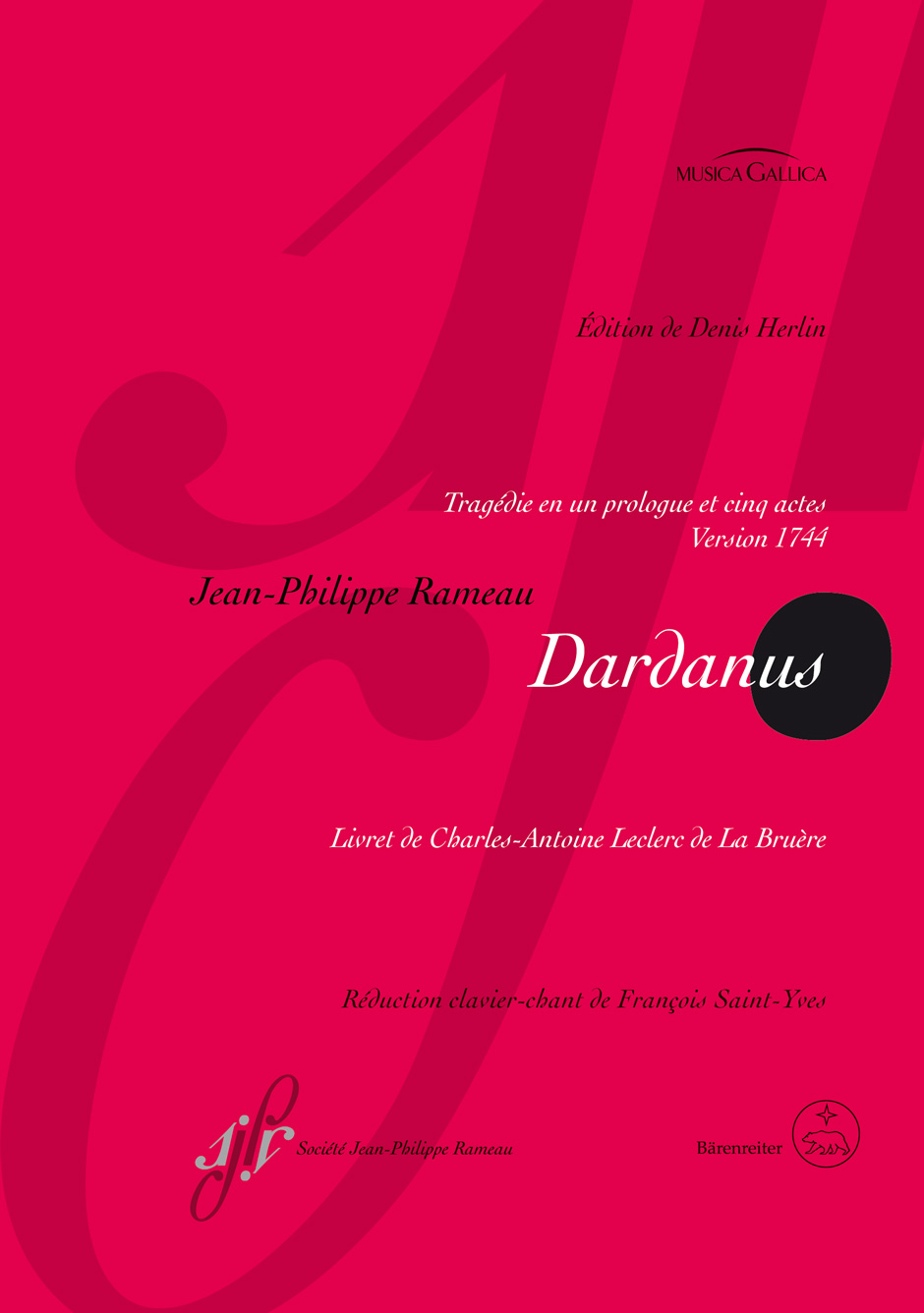 Rameau Dardanus (1744) Rct 35 B Vocal Score Sheet Music Songbook